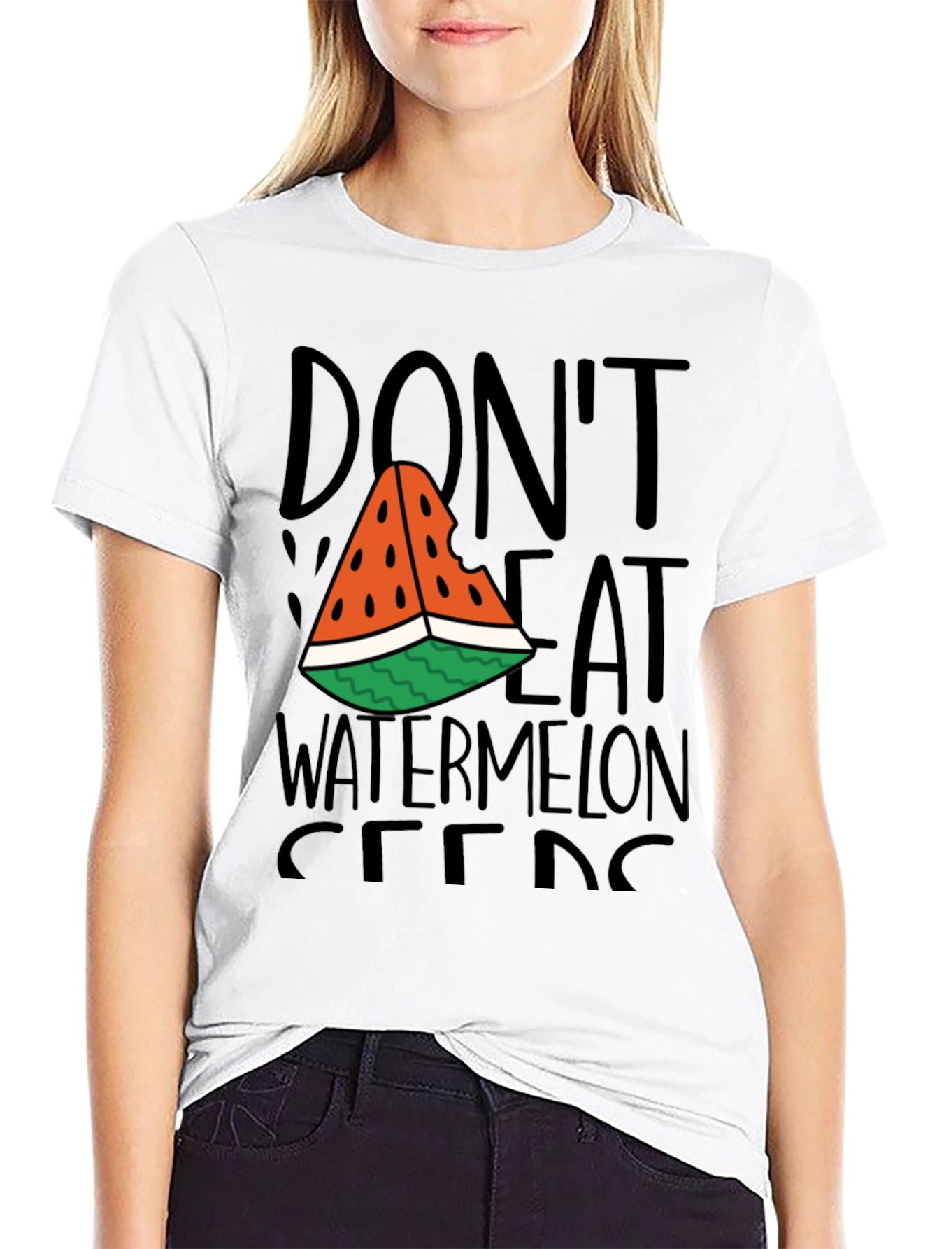 Dont Eat Watermelon Seeds Funny Graphic Tee