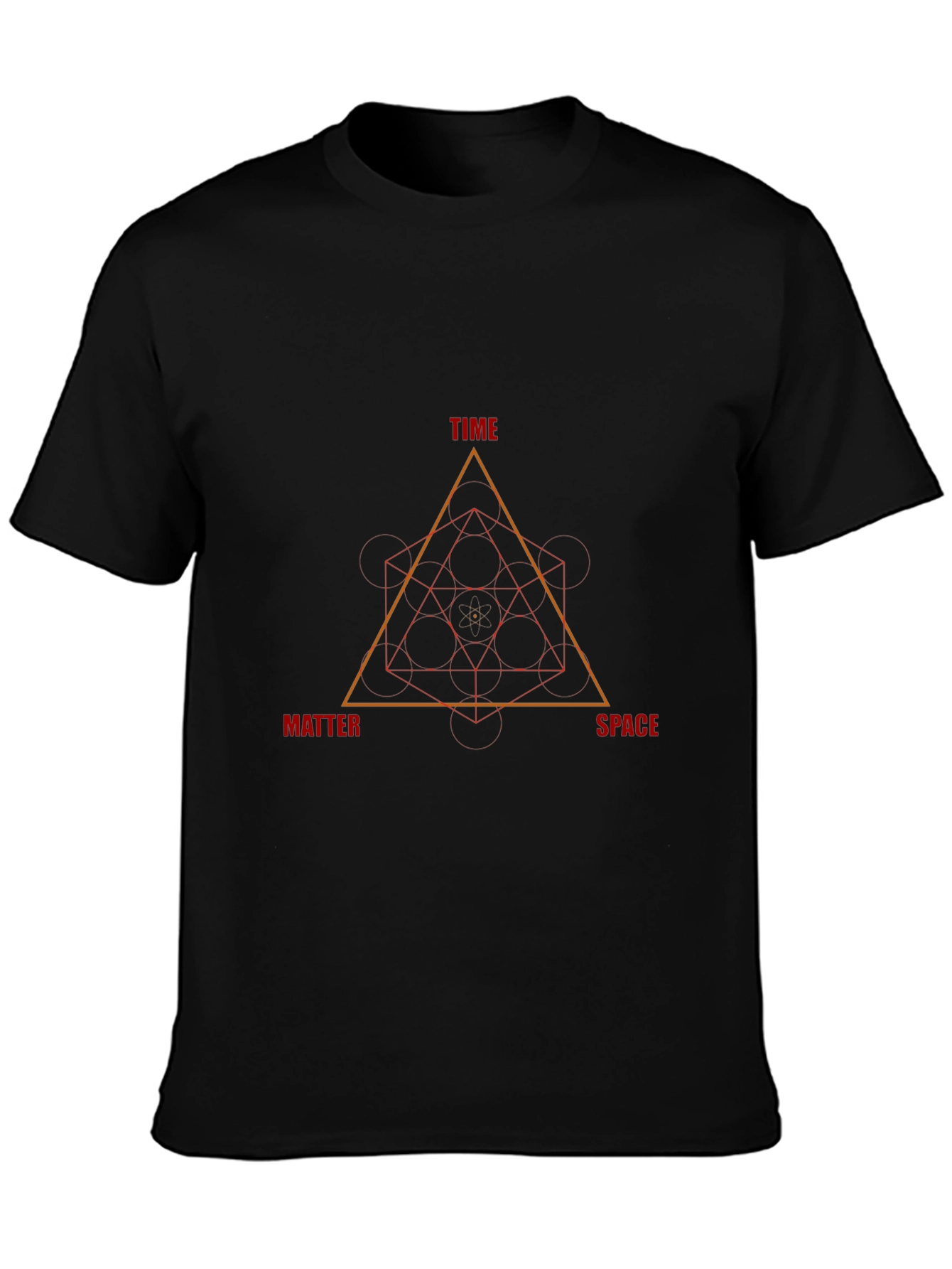 Time Space Matter Geometric Design T-Shirt