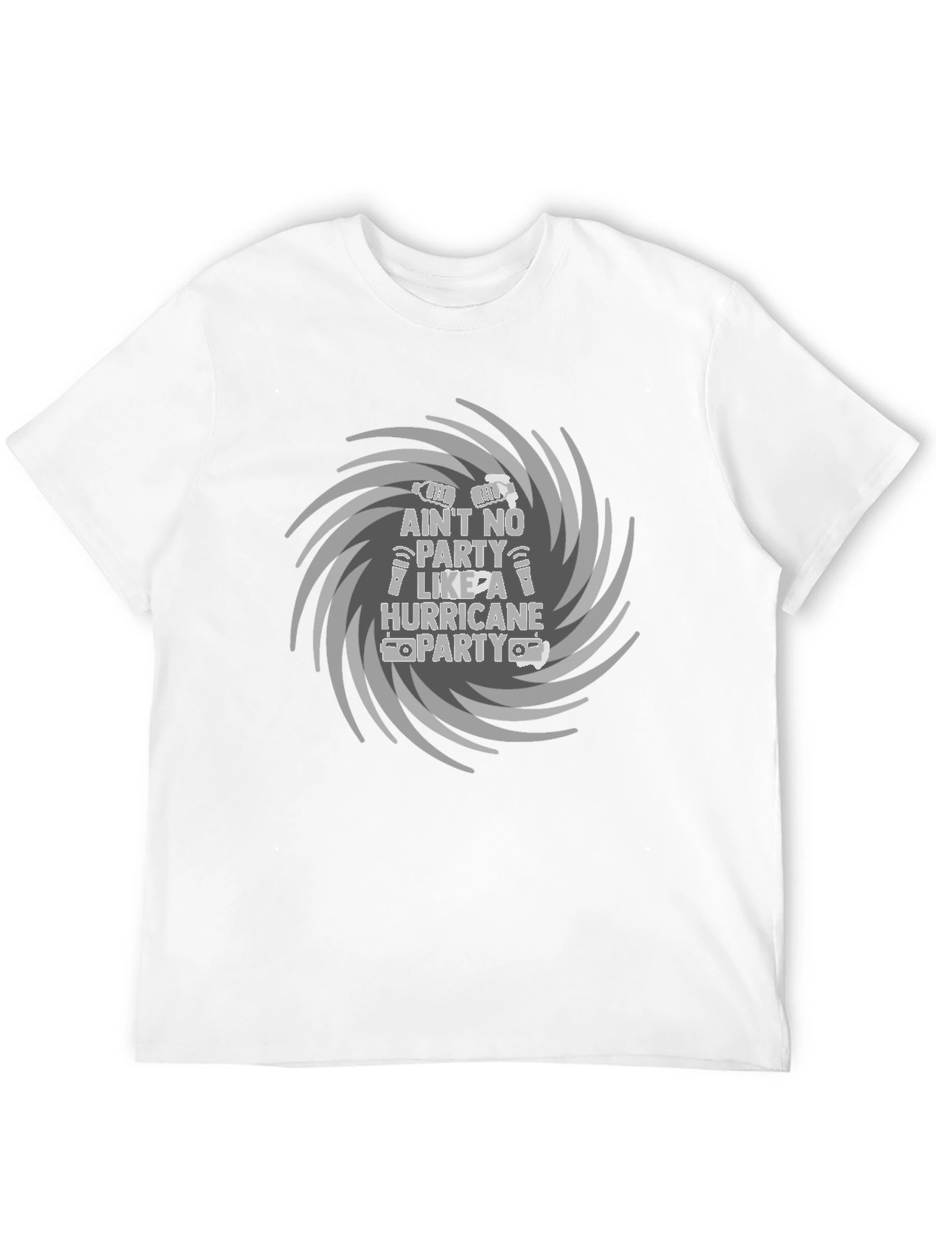 Aint No Party Like A Hurricane Party Black T-Shirt