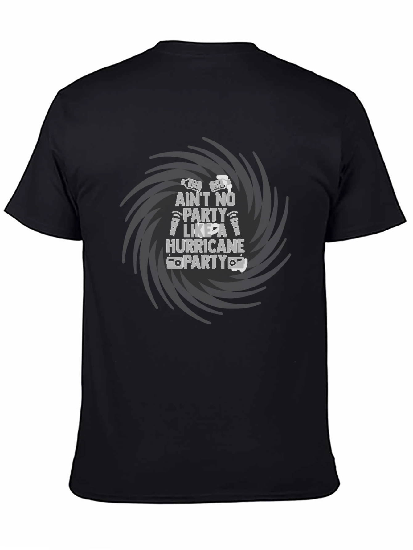 Aint No Party Like A Hurricane Party Black T-Shirt