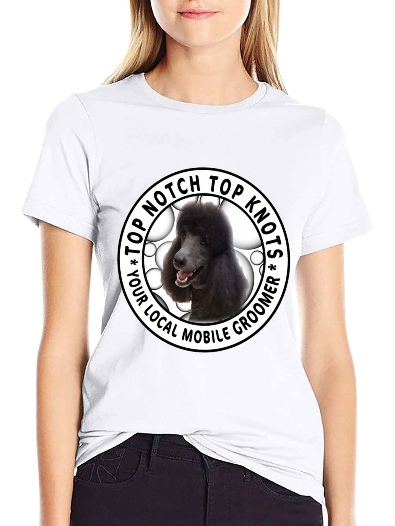 Top Notch Top Knots Poodle Groomer T-Shirt