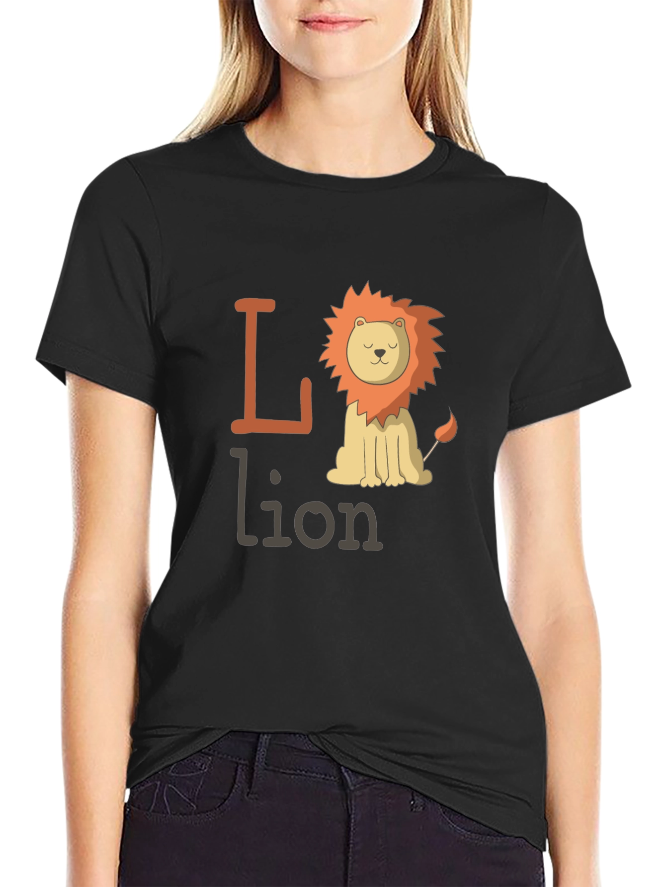 Cute Lion Graphic Tee - Animal Lover T-Shirt