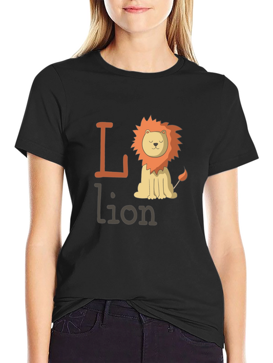 Cute Lion Graphic Tee - Animal Lover T-Shirt