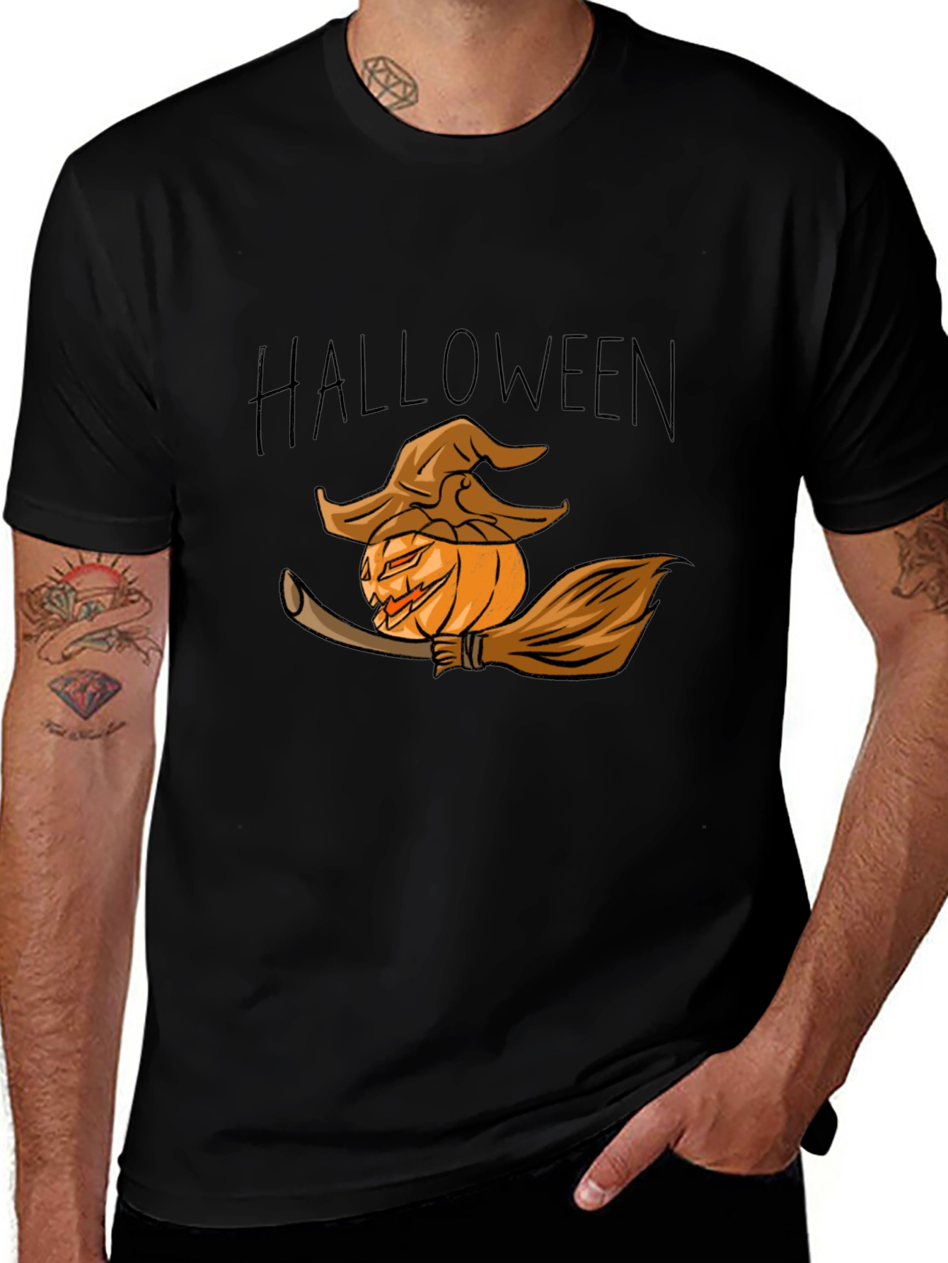 Halloween Pumpkin Witch T-Shirt