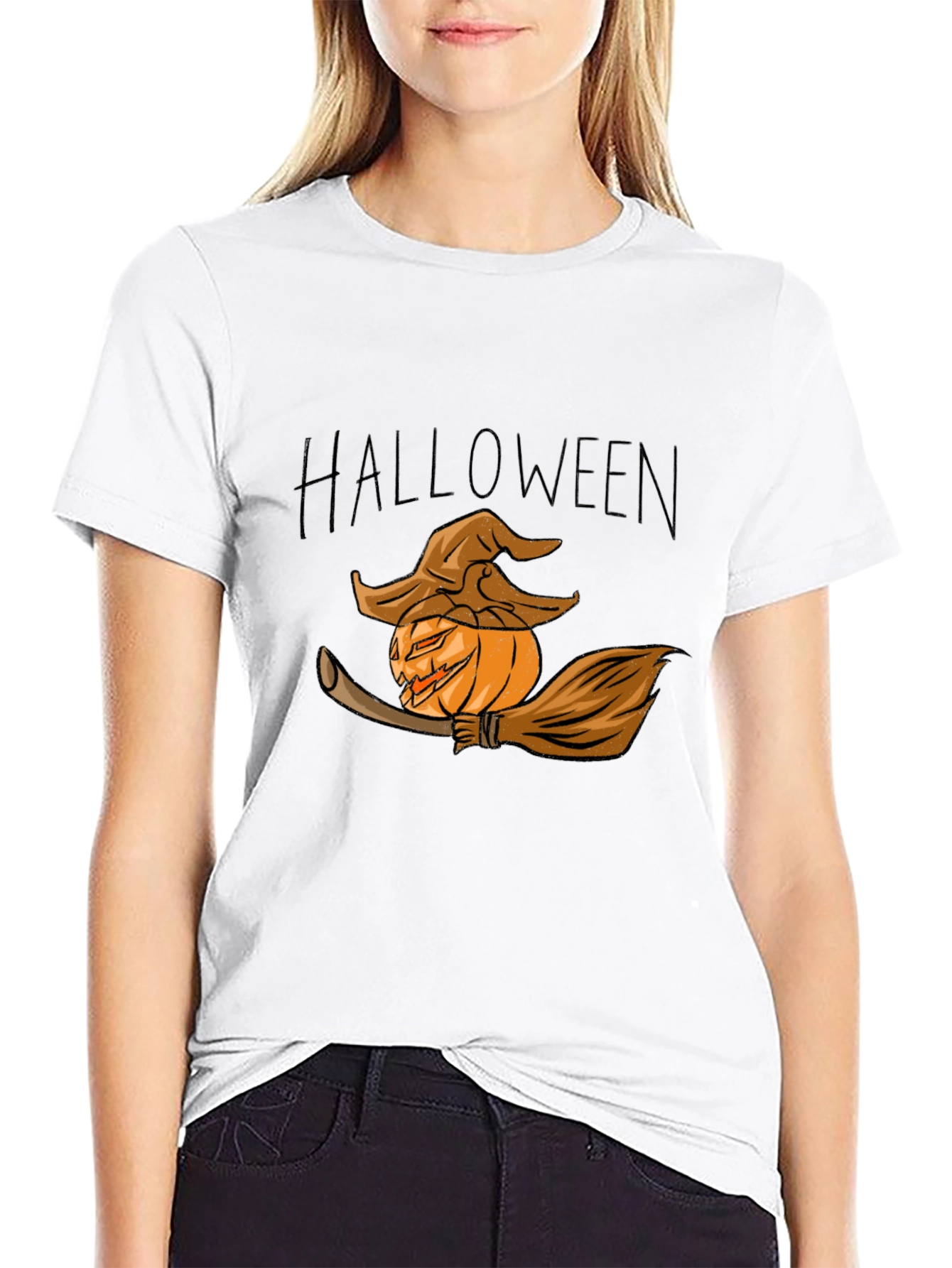 Halloween Pumpkin Witch T-Shirt