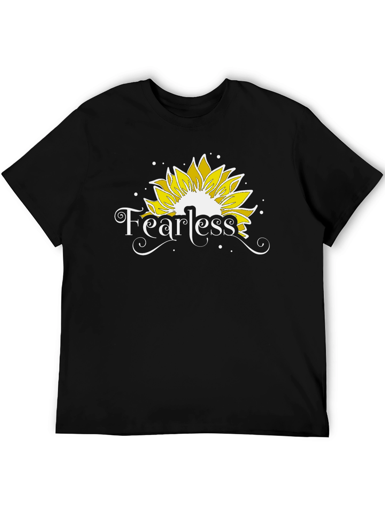 Fearless Sunflower Graphic Tee - Black