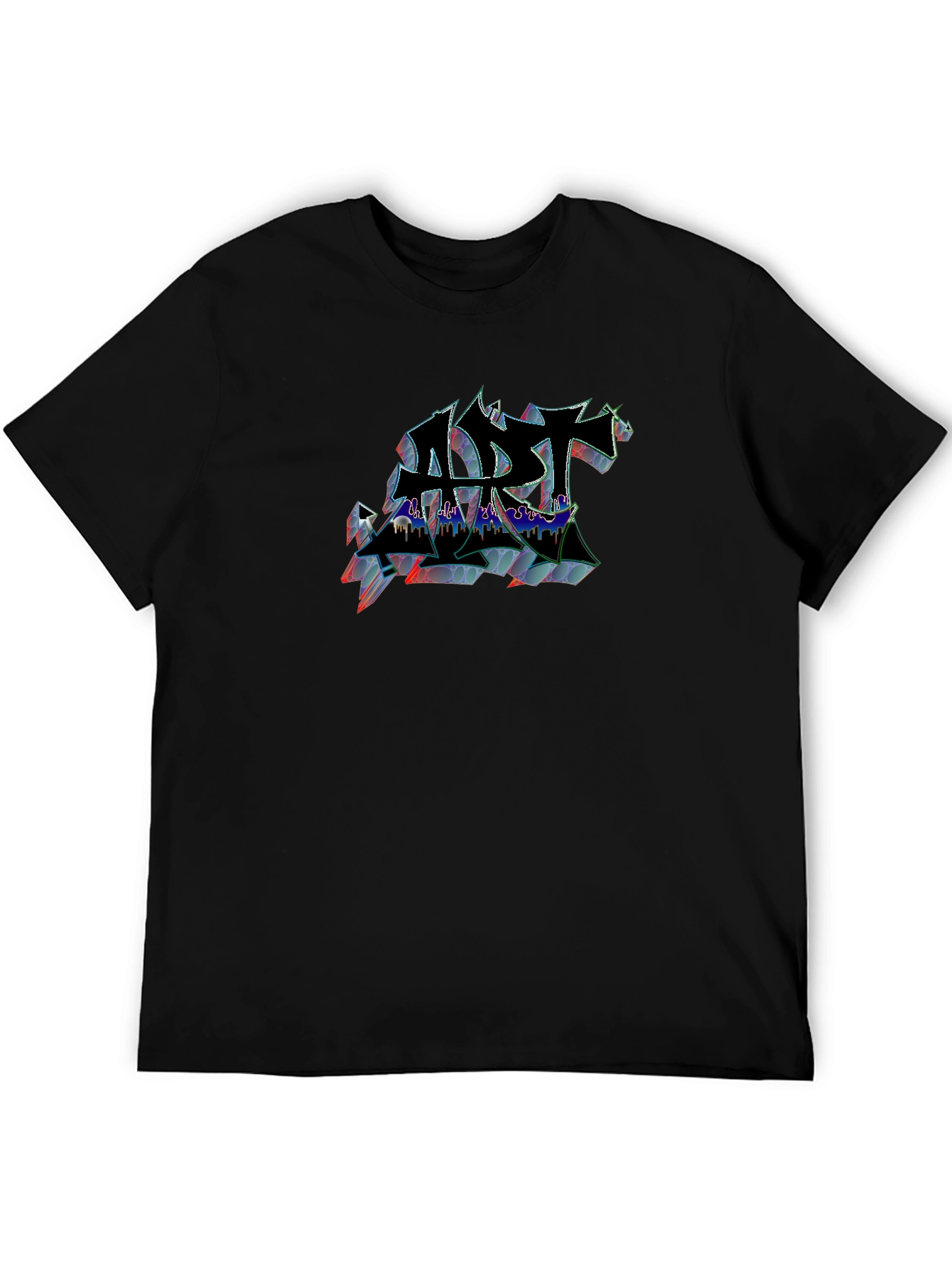 Abstract Art Graphic Black T-Shirt