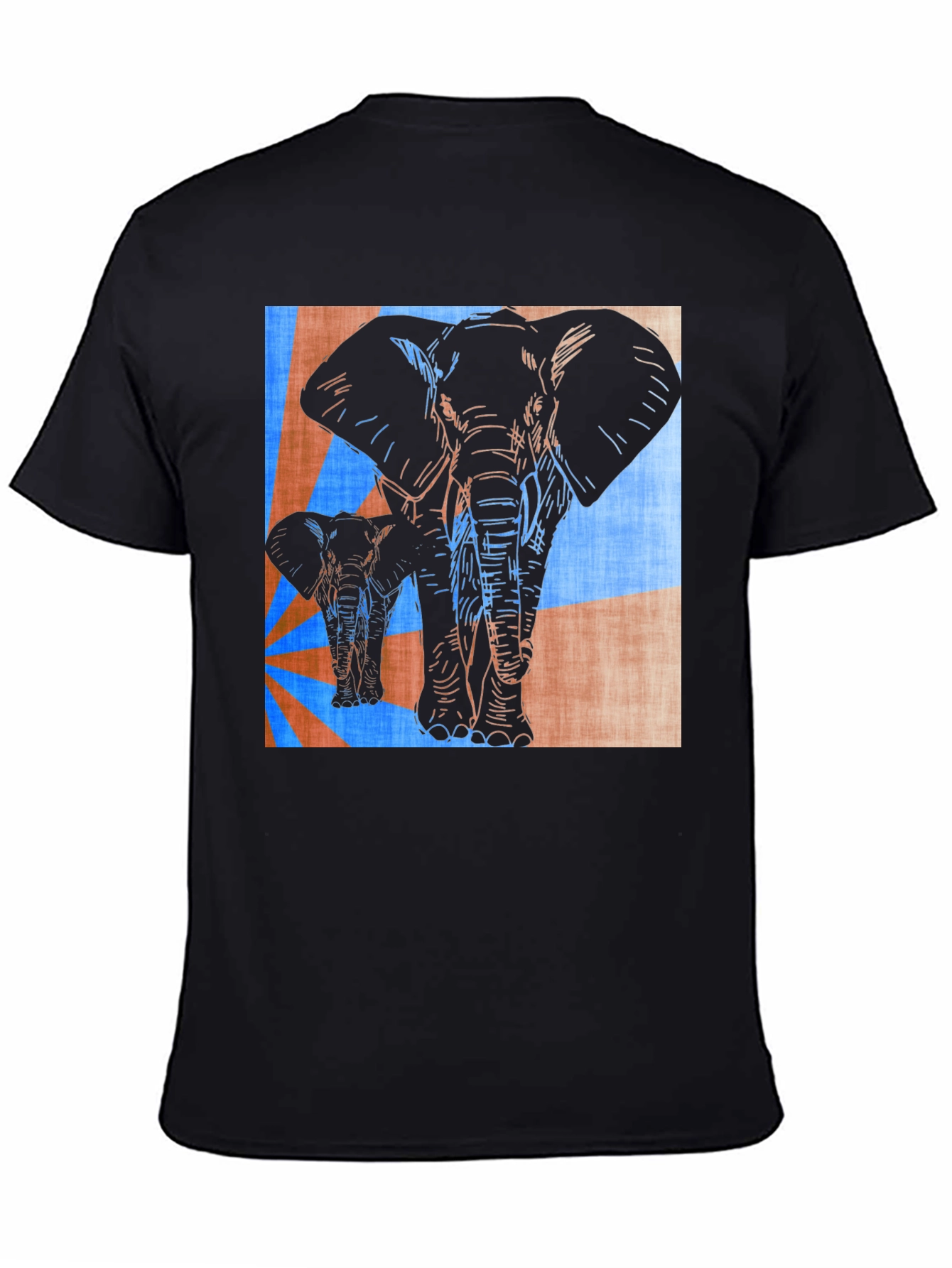 Elephant Print Graphic Tee - Stylish Mens Casual Shirt