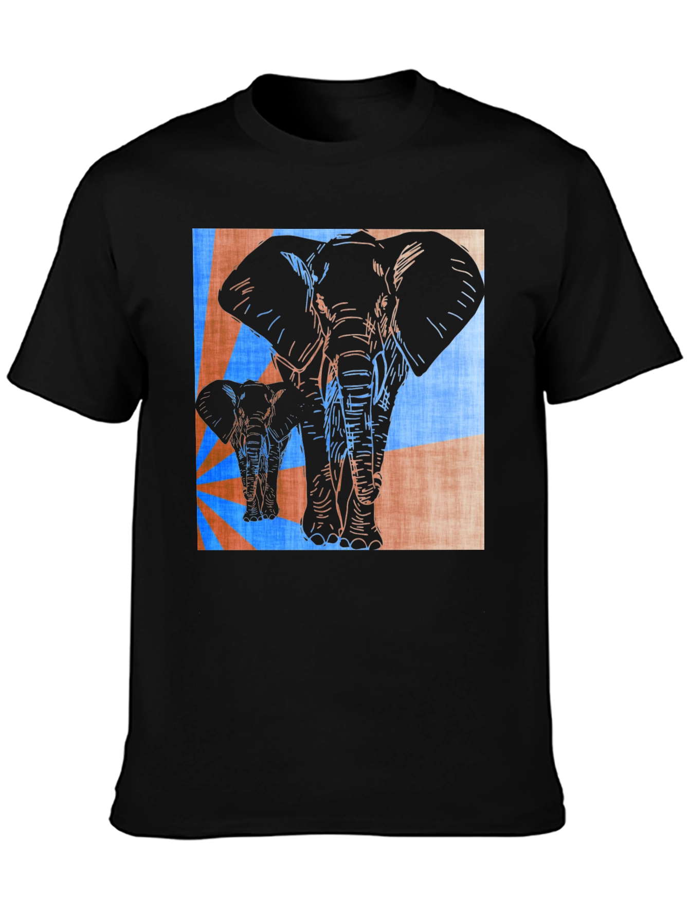 Elephant Print Graphic Tee - Stylish Mens Casual Shirt
