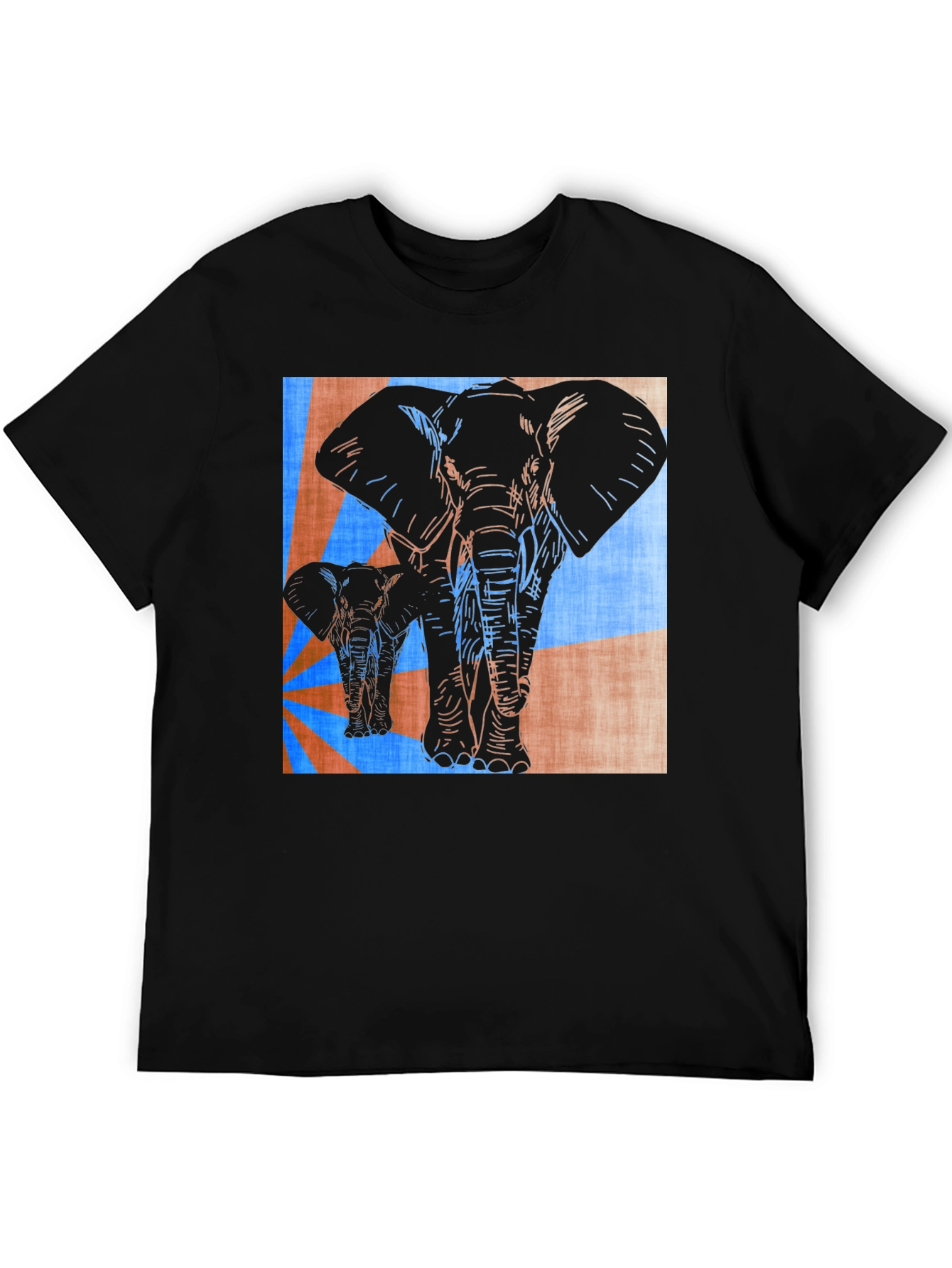 Elephant Print Graphic Tee - Stylish Mens Casual Shirt