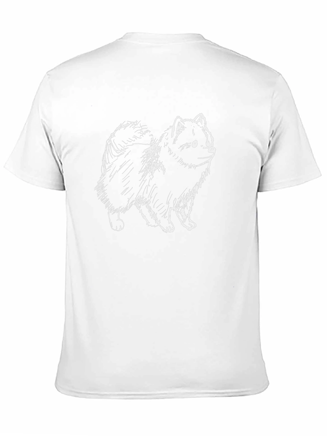 Dog Sketch Graphic Tee - Black Cotton Blend