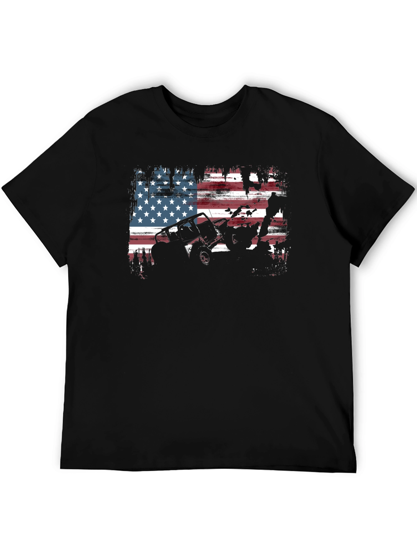 American Flag Off-Road Jeep Graphic T-Shirt