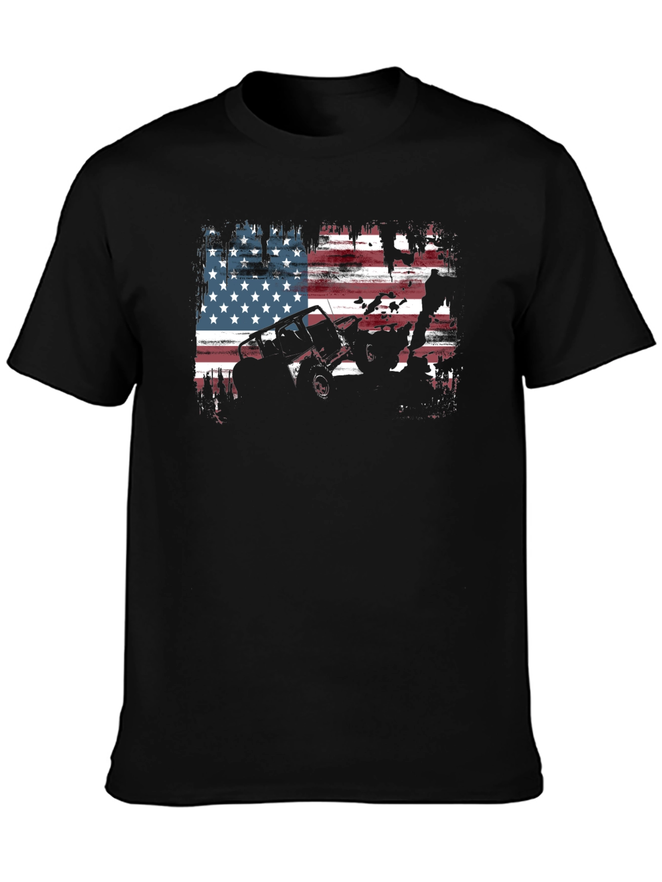 American Flag Off-Road Jeep Graphic T-Shirt