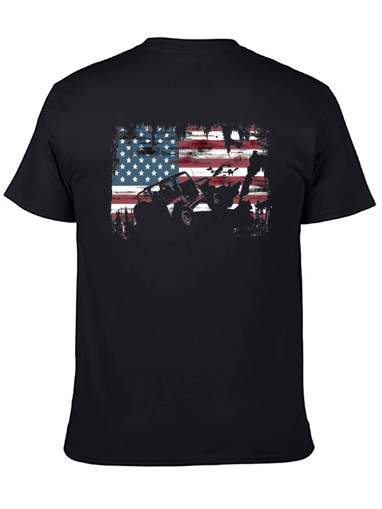 American Flag Off-Road Jeep Graphic T-Shirt