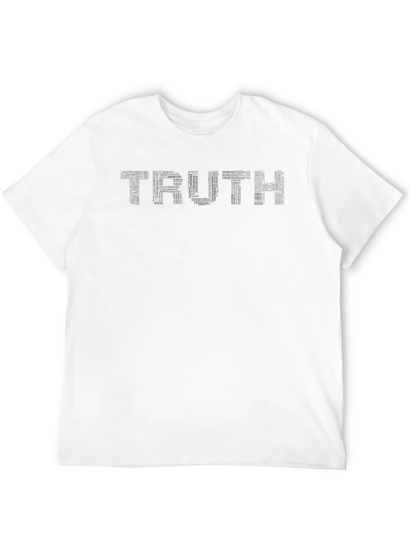 Truth Word Art Black T-Shirt Mens