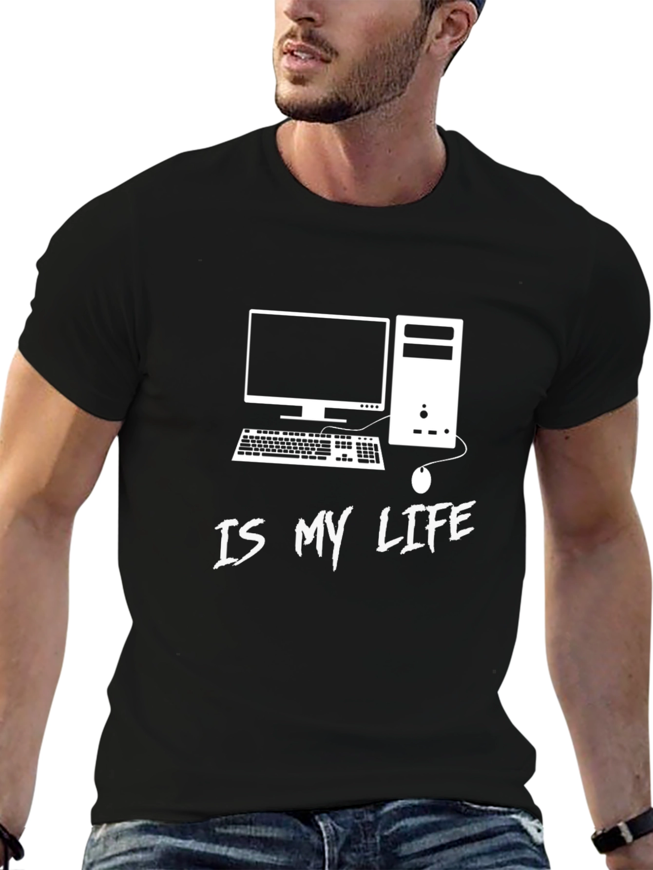 Gamer Life T-Shirt - Black Computer Graphic Tee
