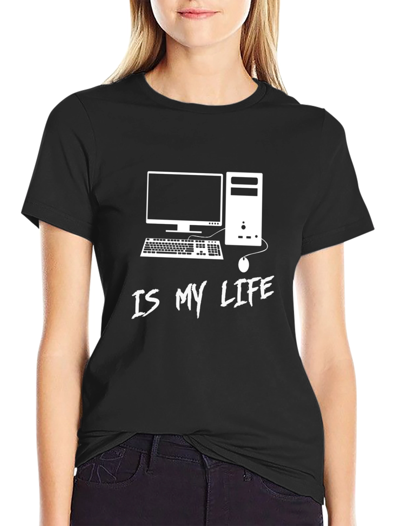 Gamer Life T-Shirt - Black Computer Graphic Tee