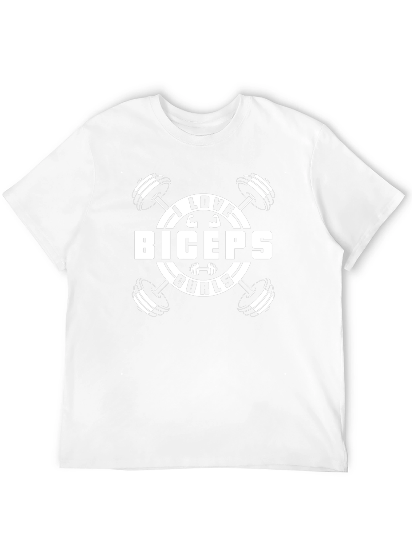 I Love Biceps Curls Black T-Shirt