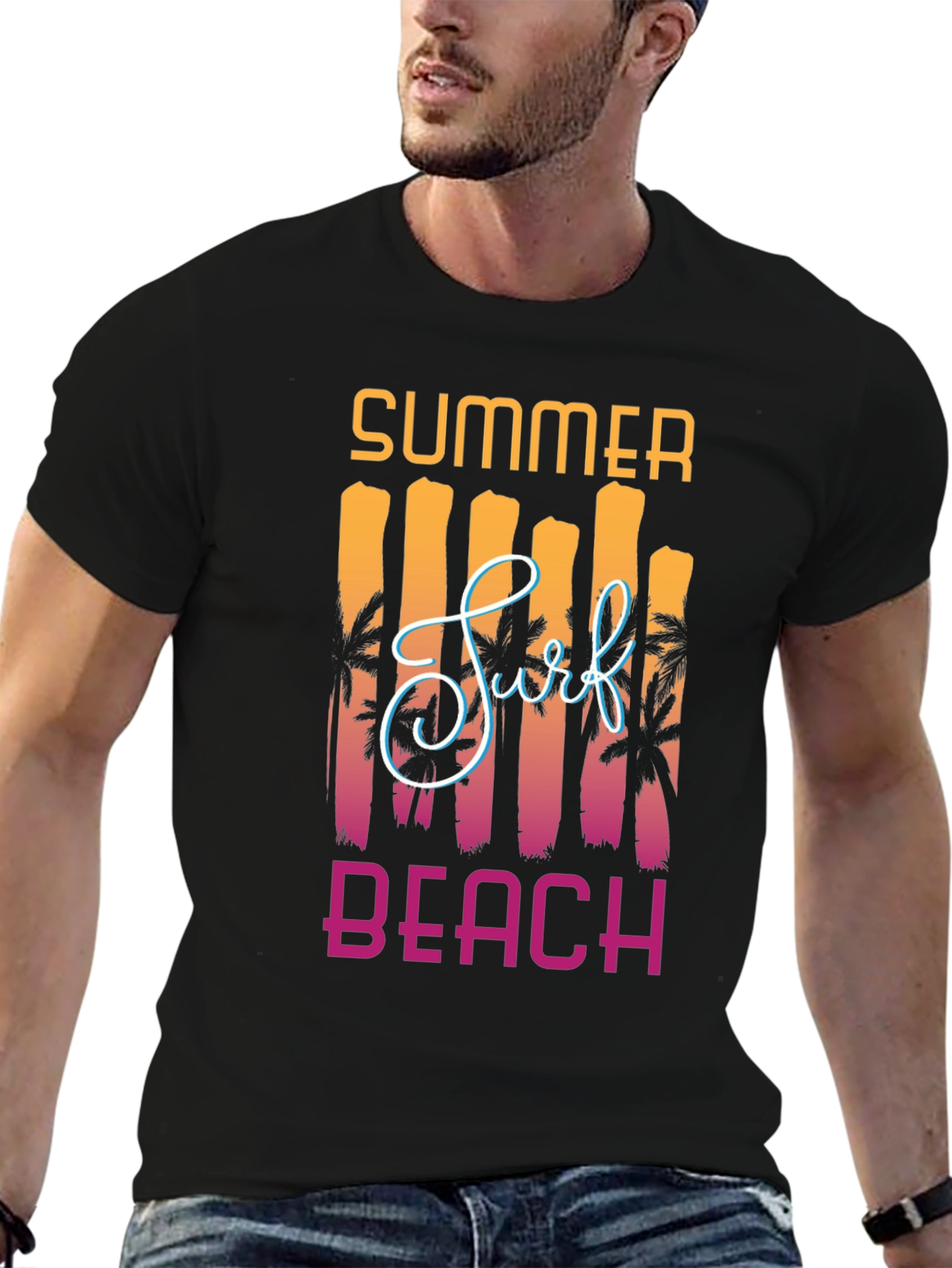 Summer Surf Beach Graphic Tee