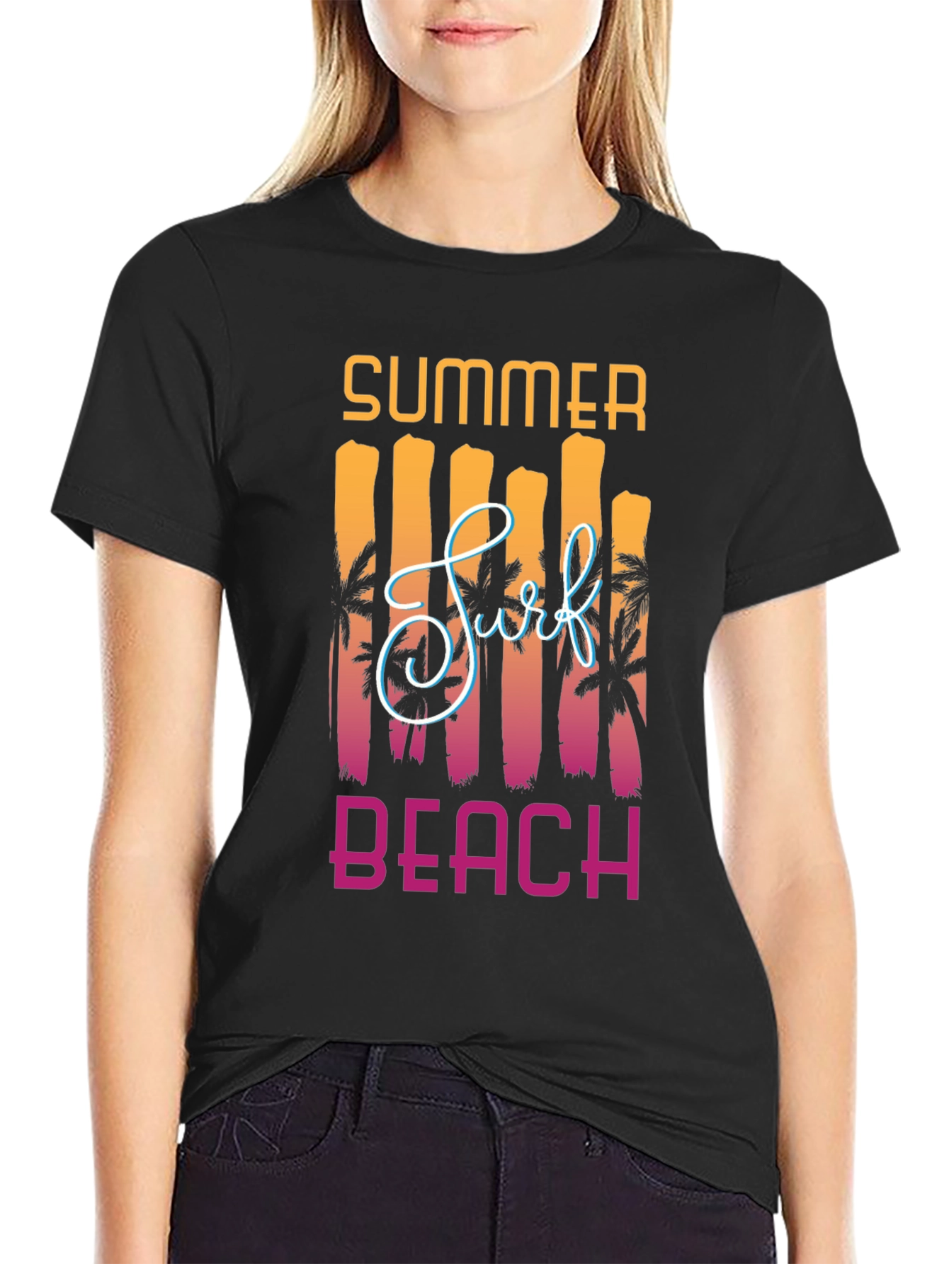 Summer Surf Beach Graphic Tee