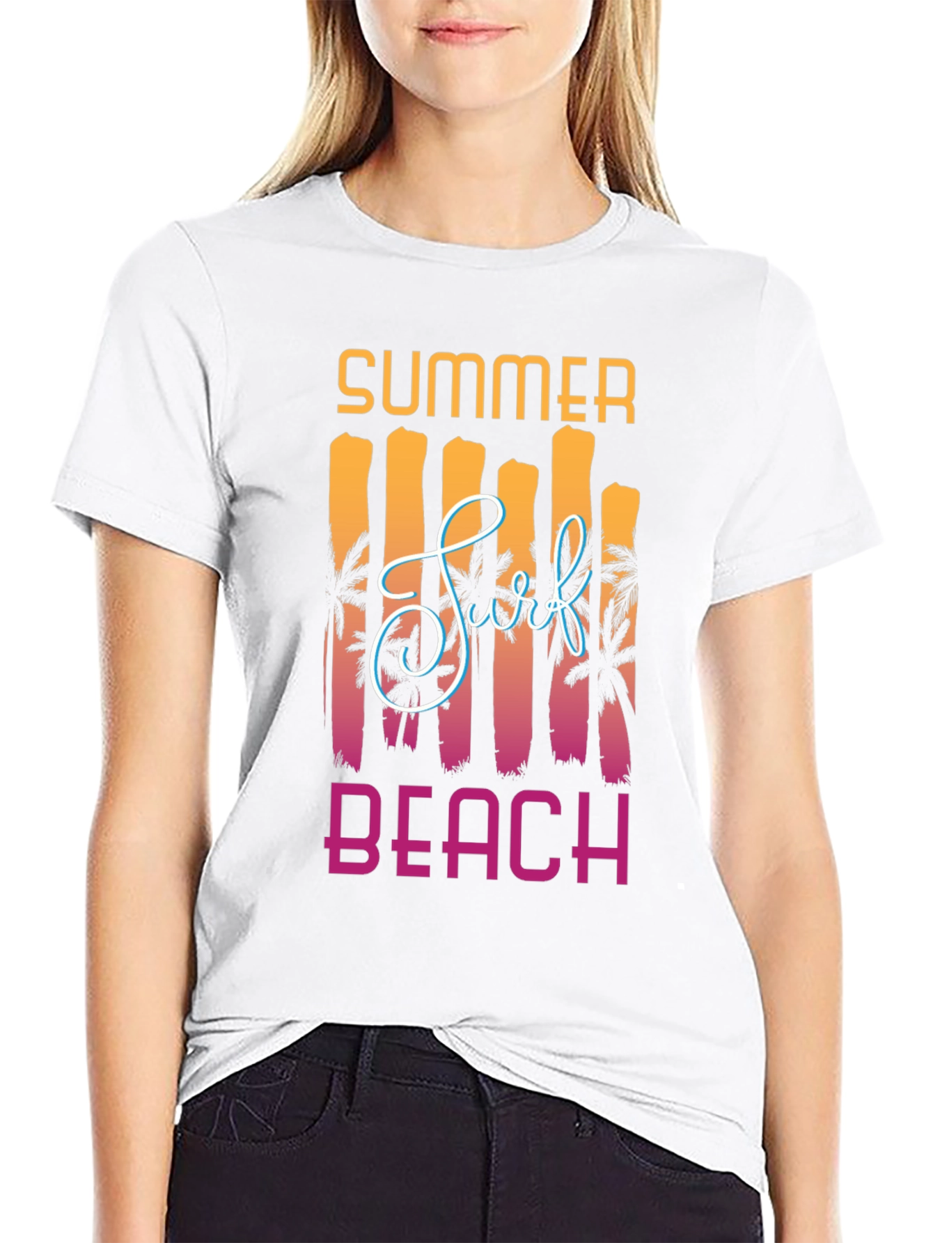 Summer Surf Beach Graphic Tee