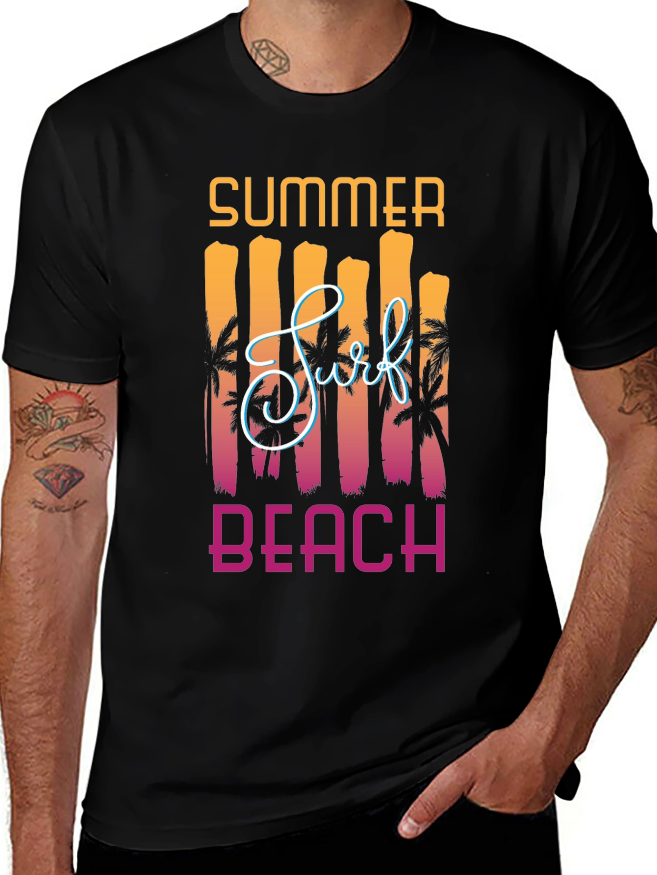 Summer Surf Beach Graphic Tee