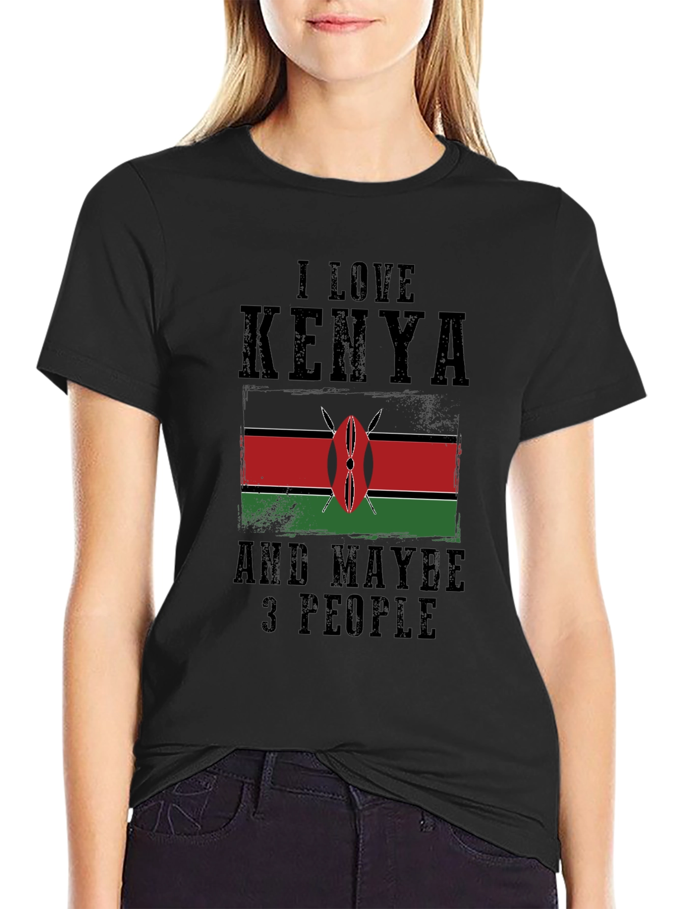 I Love Kenya Graphic Tee - Novelty T-Shirt