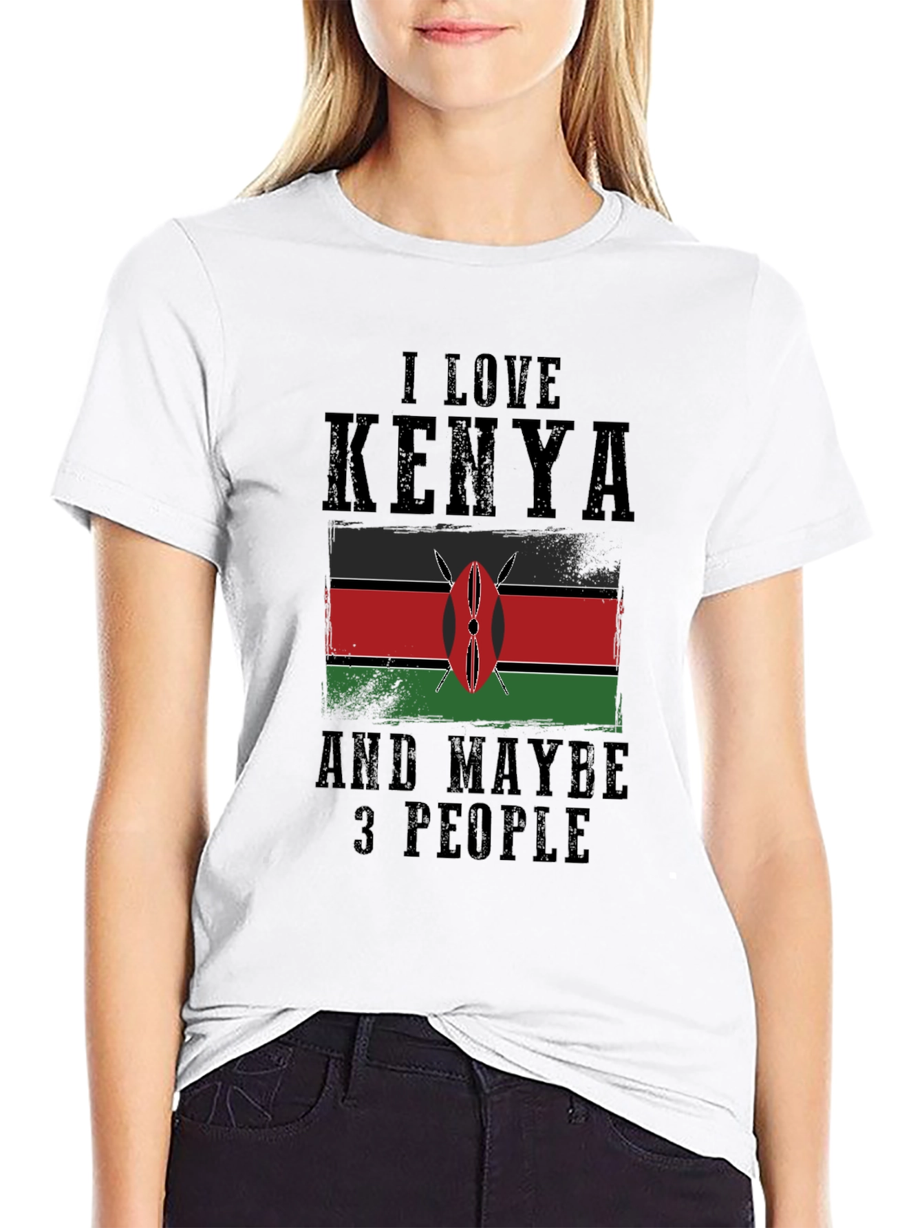 I Love Kenya Graphic Tee - Novelty T-Shirt