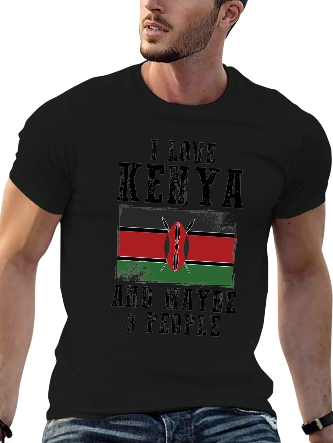 I Love Kenya Graphic Tee - Novelty T-Shirt