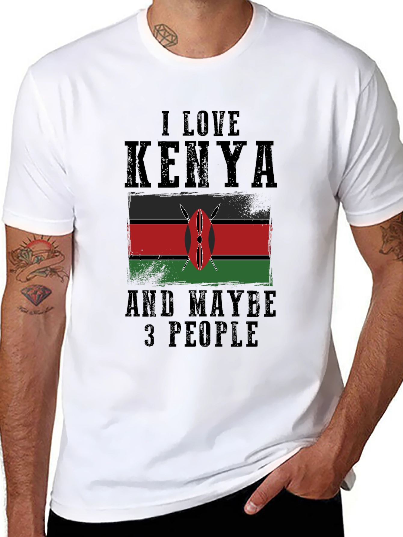 I Love Kenya Graphic Tee - Novelty T-Shirt