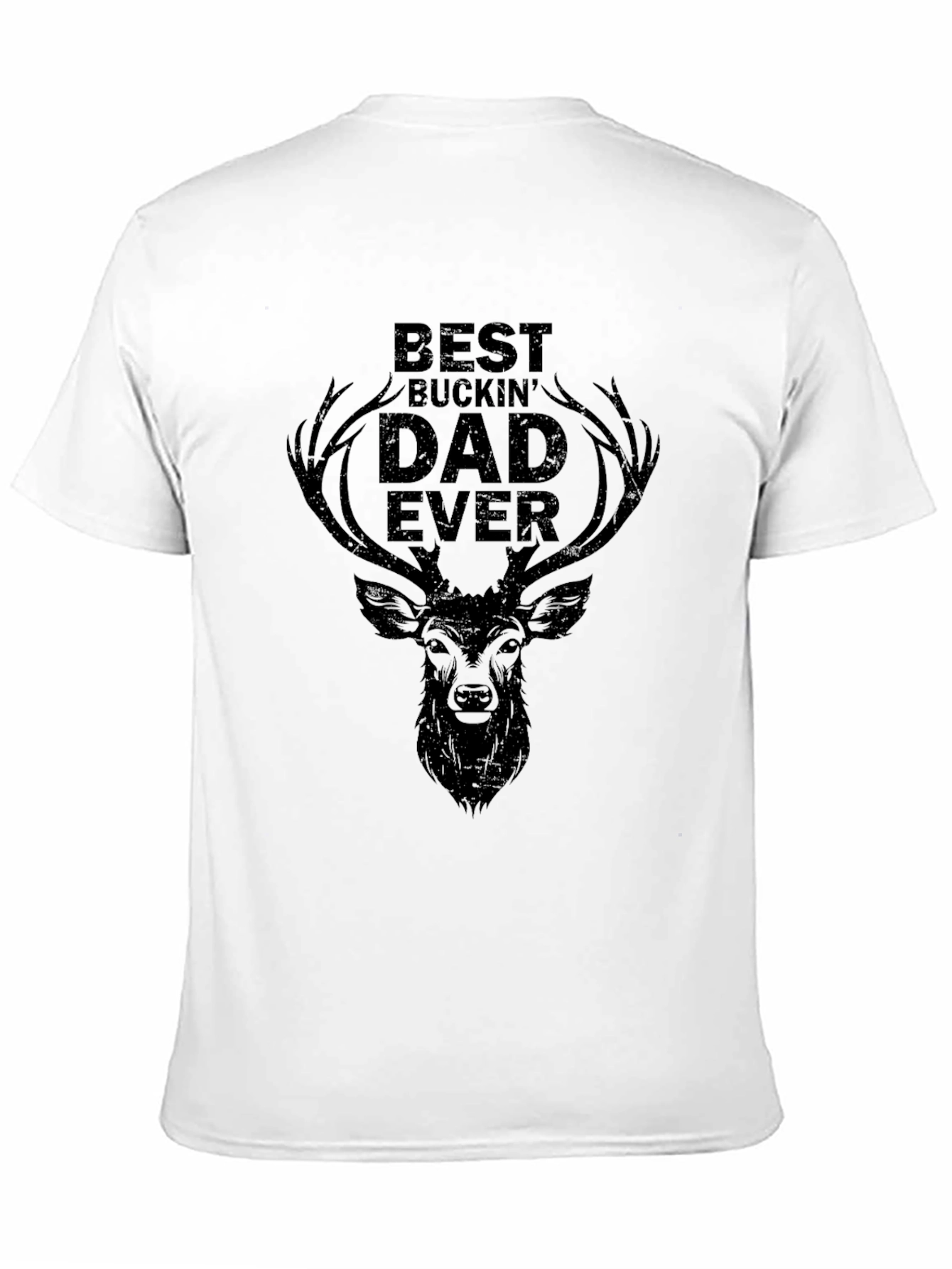 Best Buckin Dad Ever T-Shirt - Deer Antler Design