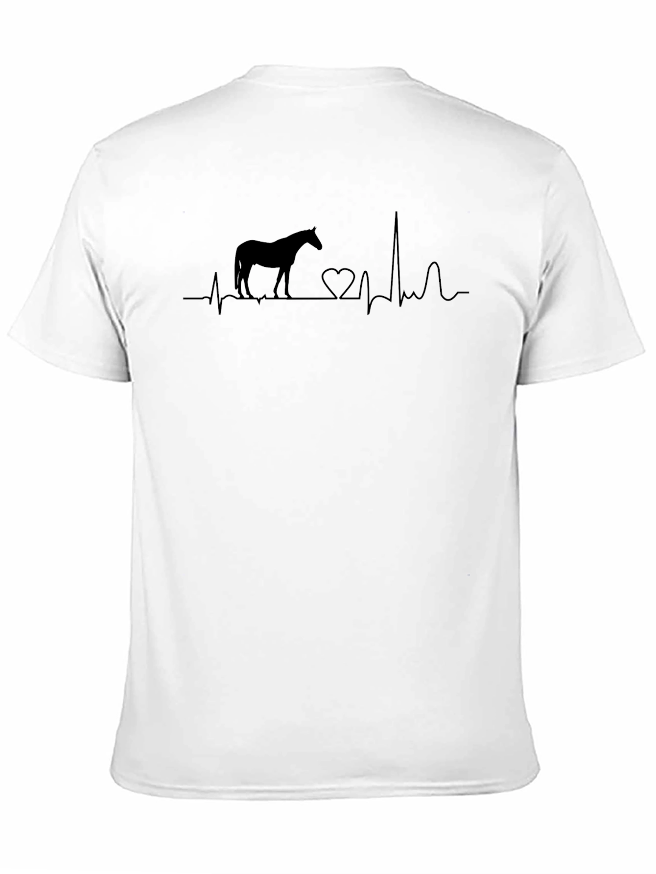 Horse Heartbeat Graphic Tee - Equestrian Love