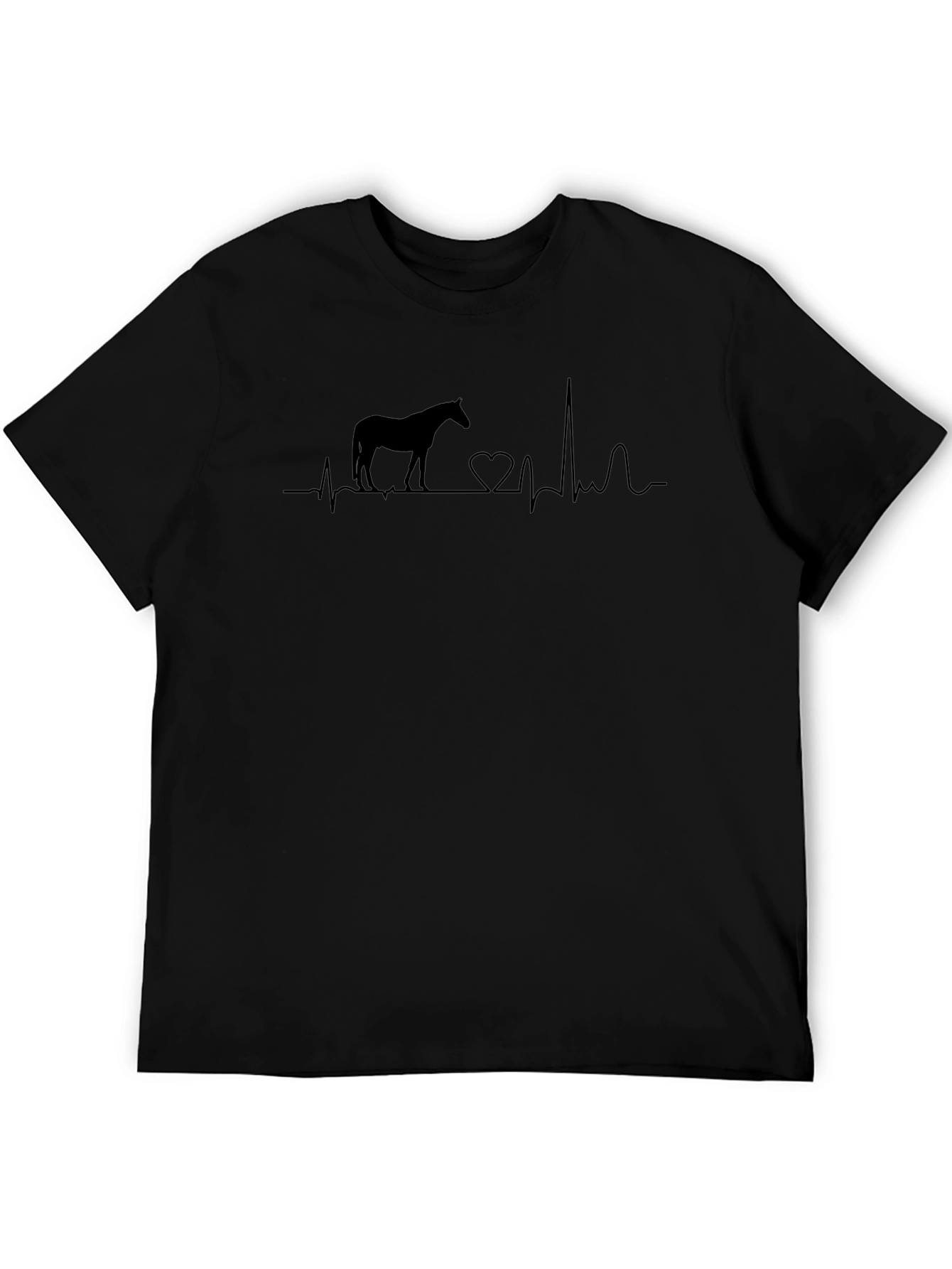 Horse Heartbeat Graphic Tee - Equestrian Love