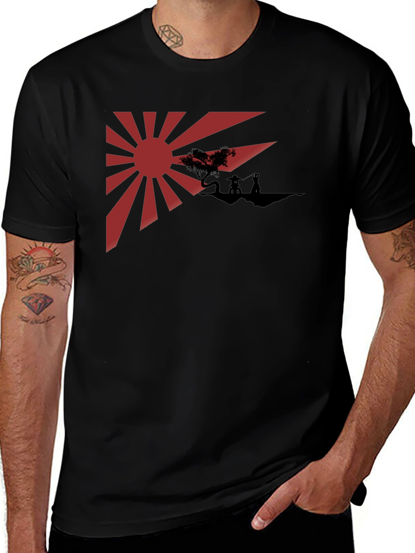 Rising Sun T-Shirt - Martial Arts Design