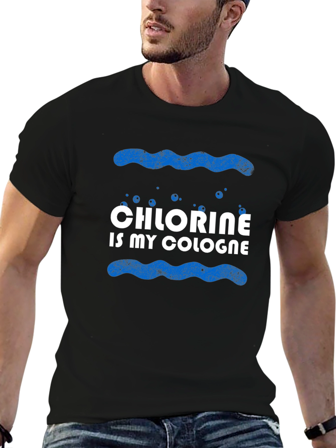 Chlorine is My Cologne Black Graphic T-Shirt