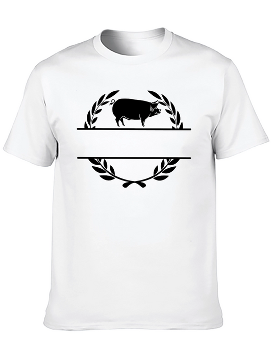 Mens Pig Graphic Tee - Black