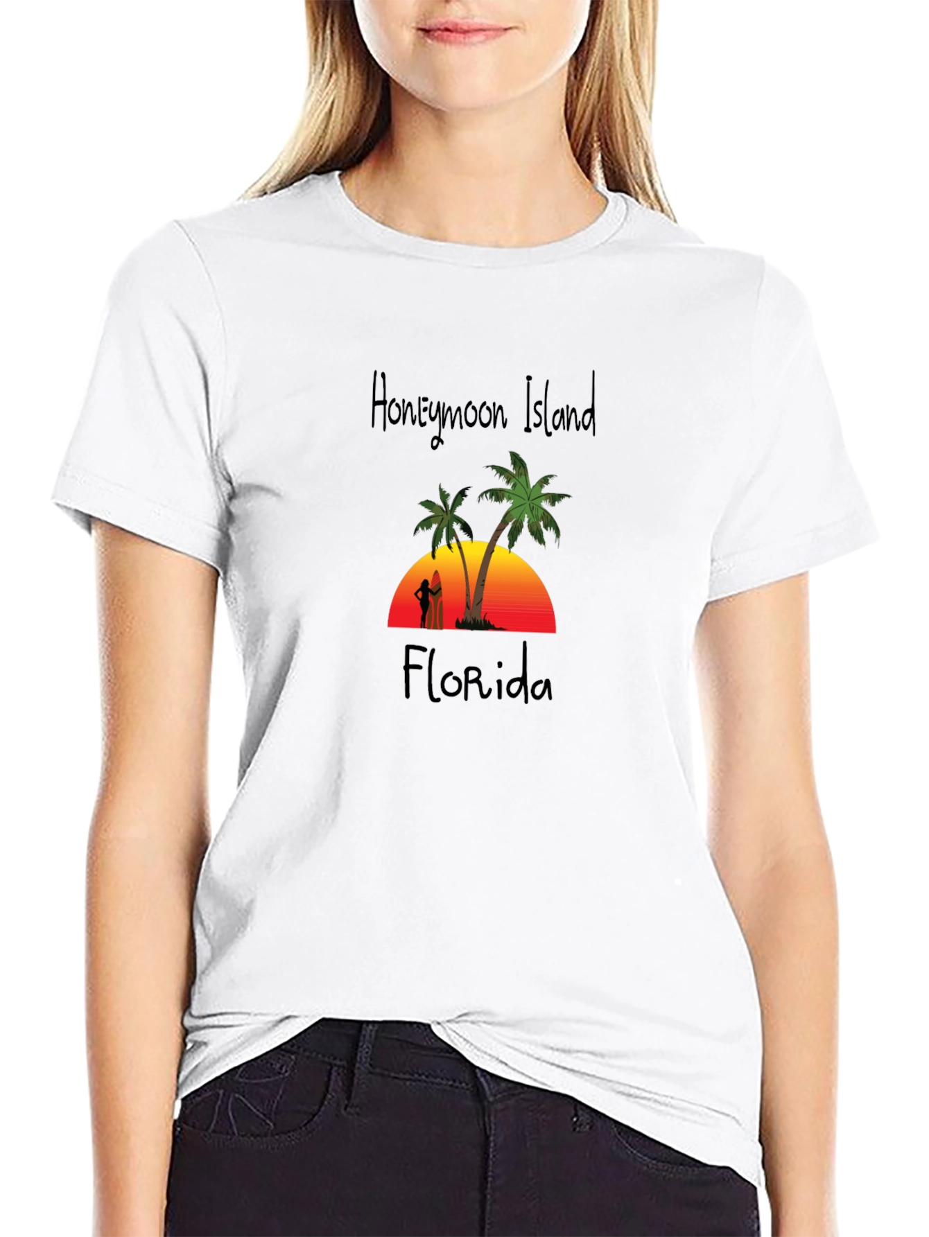 Honeymoon Island Florida Black T-Shirt