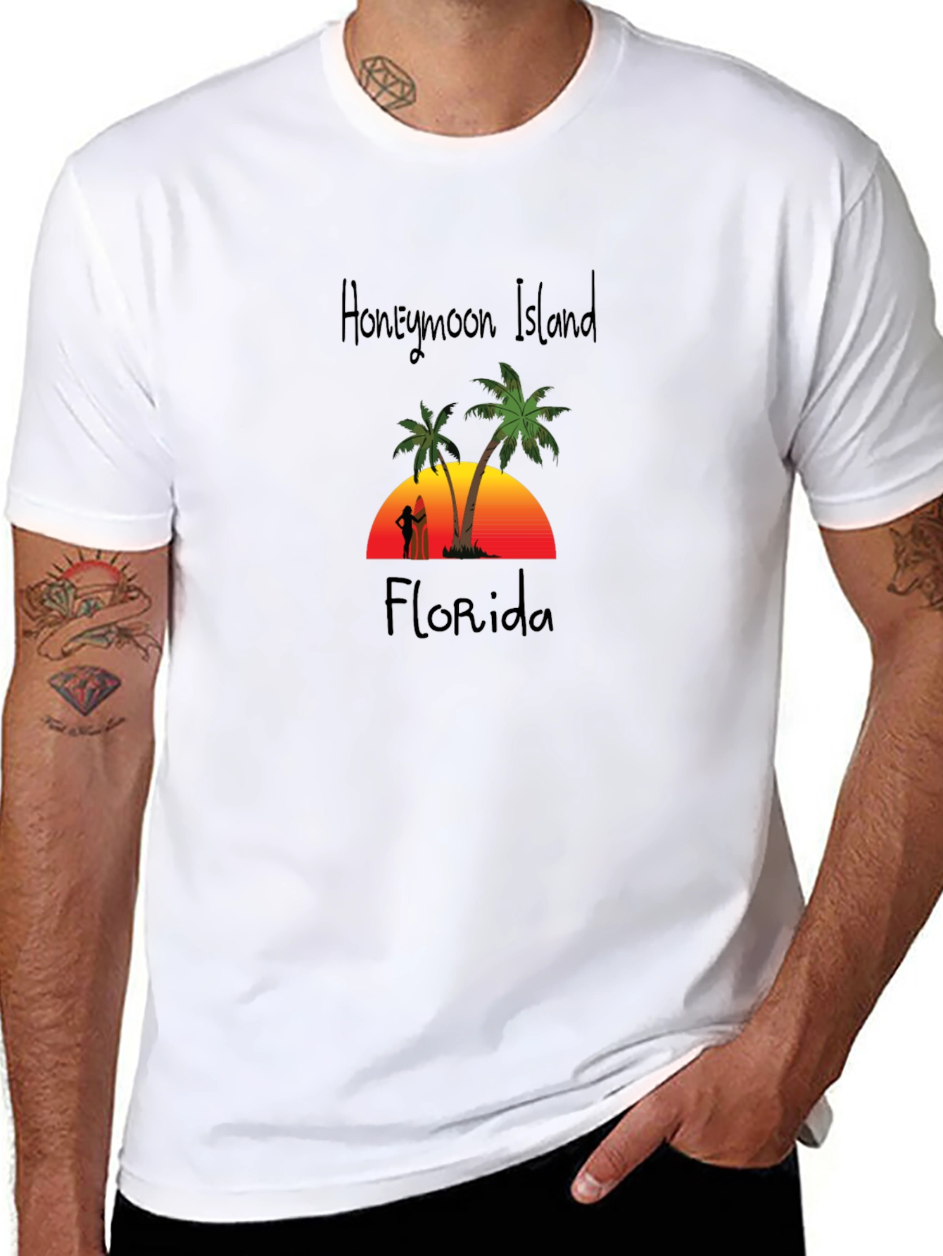 Honeymoon Island Florida Black T-Shirt