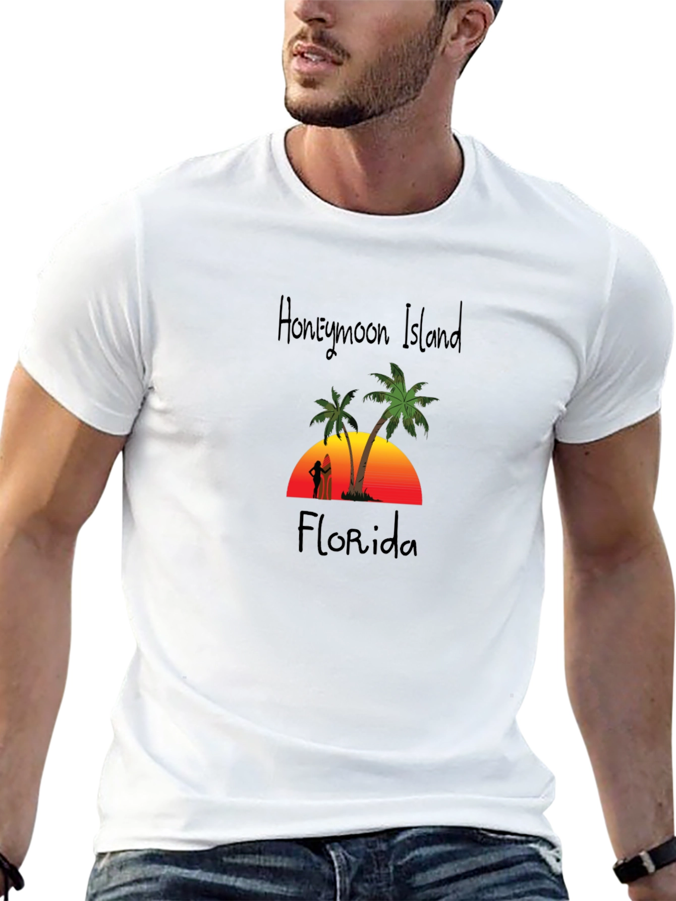 Honeymoon Island Florida Black T-Shirt
