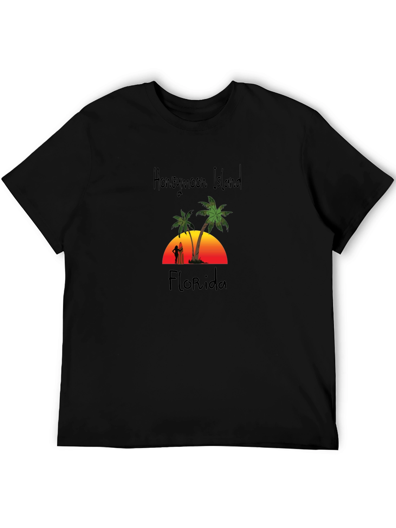 Honeymoon Island Florida Black T-Shirt