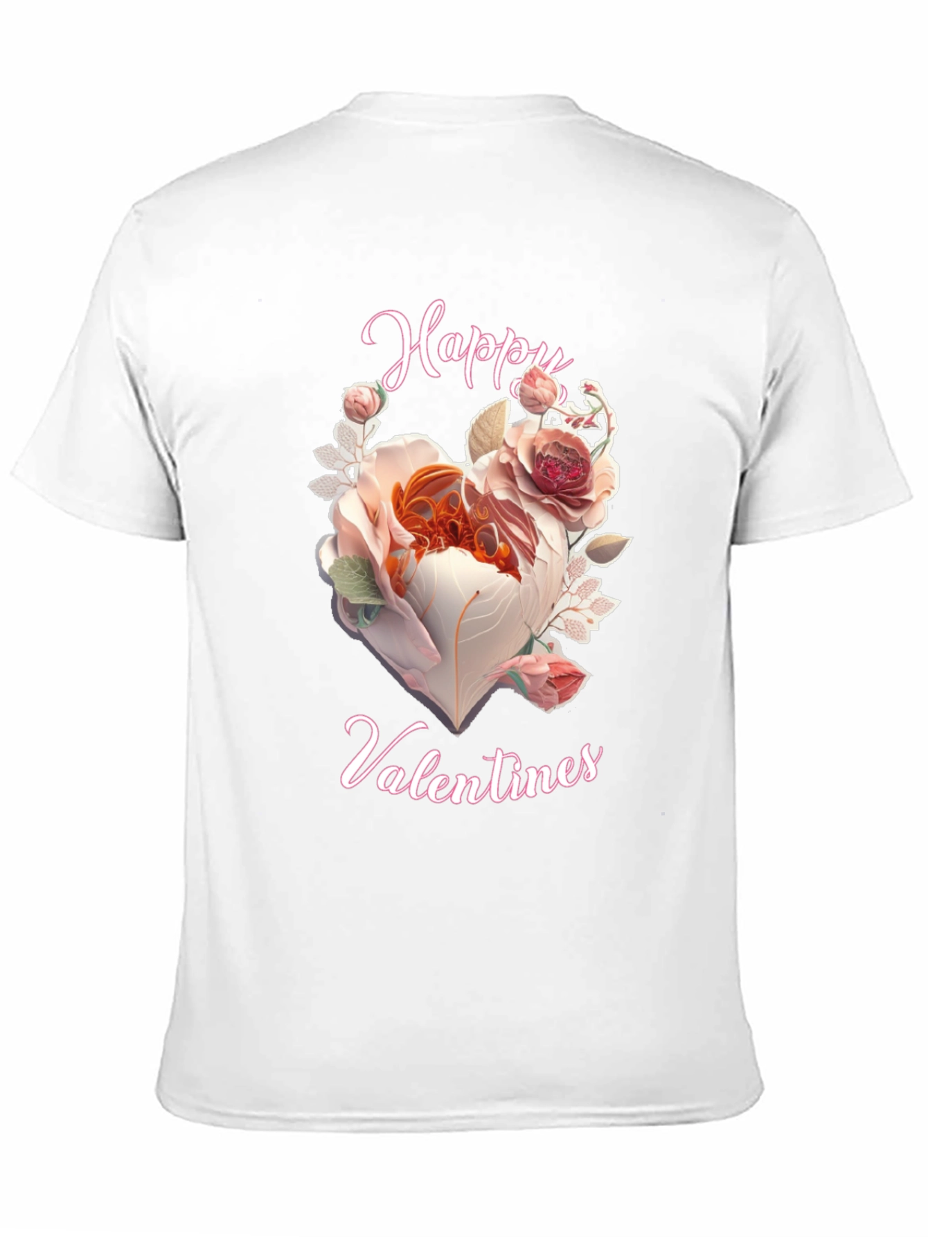 Happy Valentines Floral Heart Graphic Tee