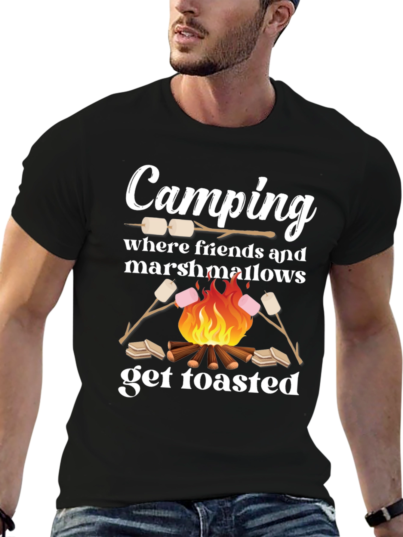 Camping Marshmallow Toasted T-Shirt