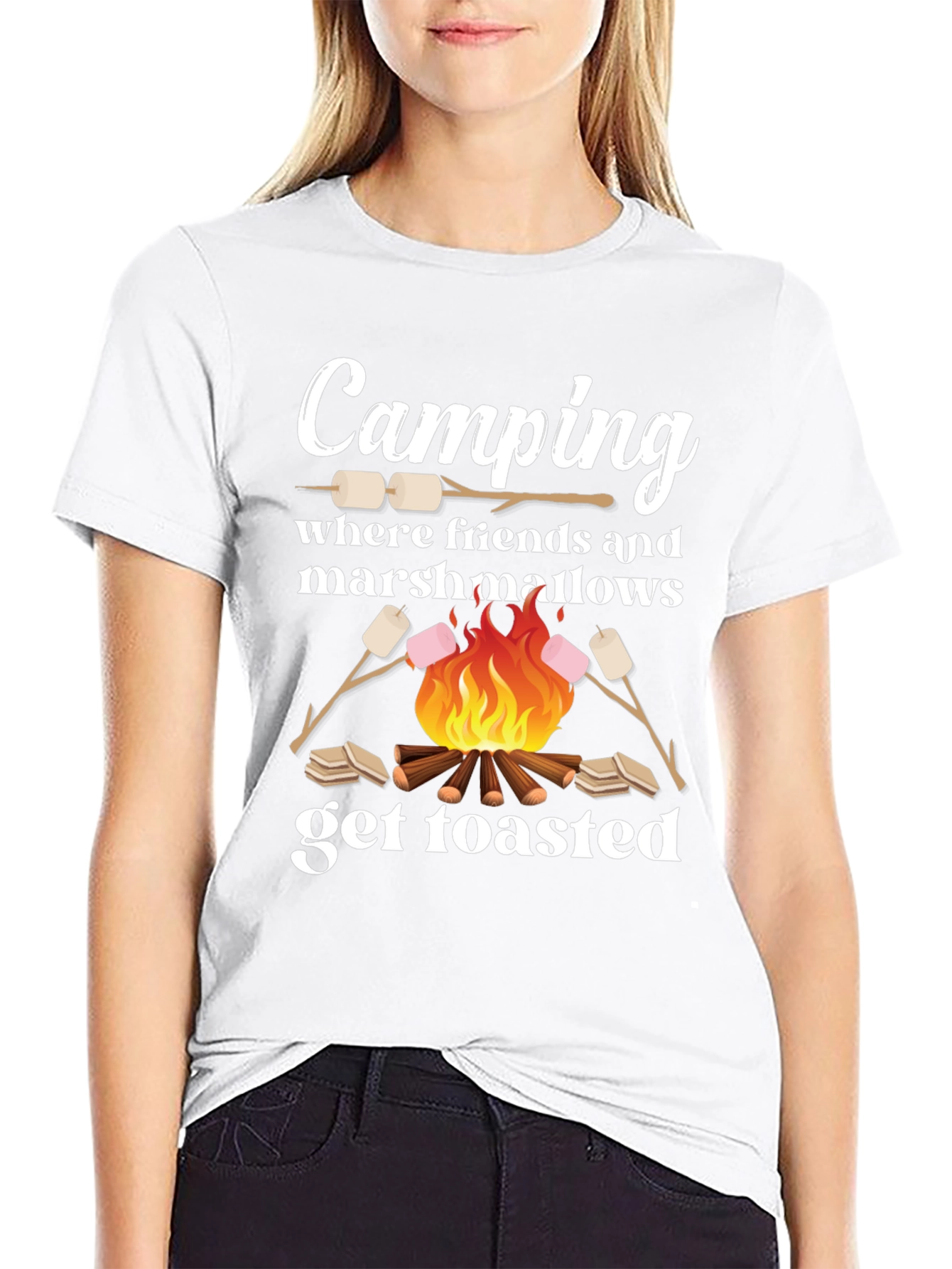 Camping Marshmallow Toasted T-Shirt