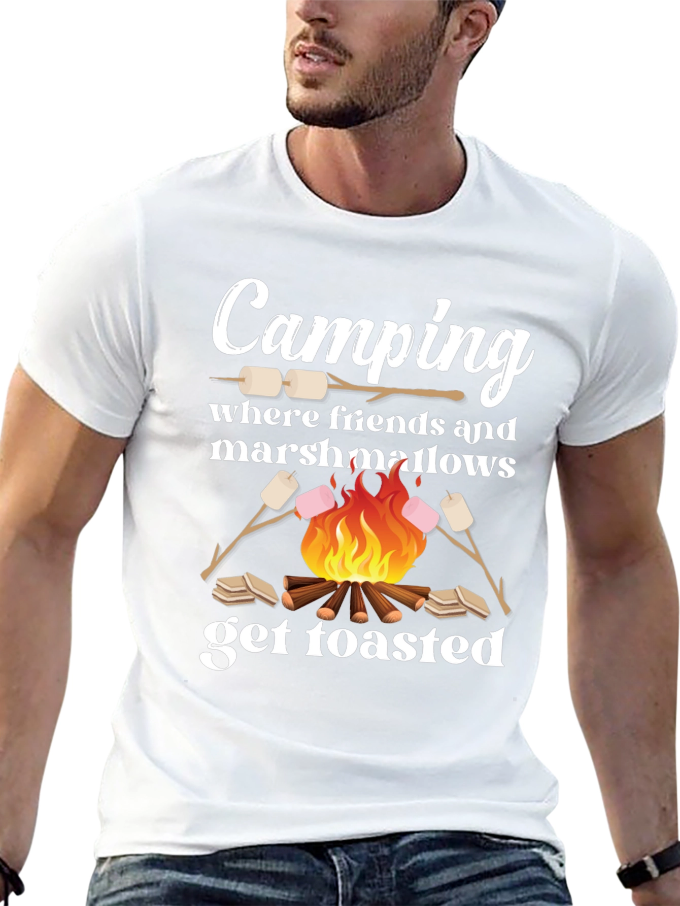 Camping Marshmallow Toasted T-Shirt