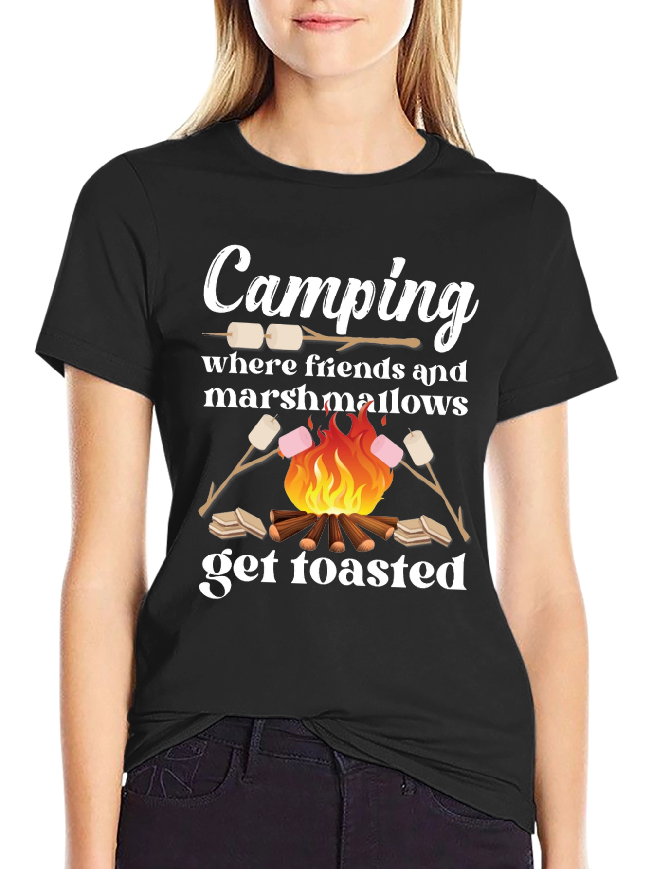 Camping Marshmallow Toasted T-Shirt