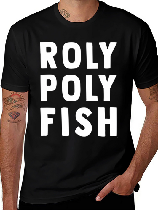 Roly Poly Fish Black Graphic Tee