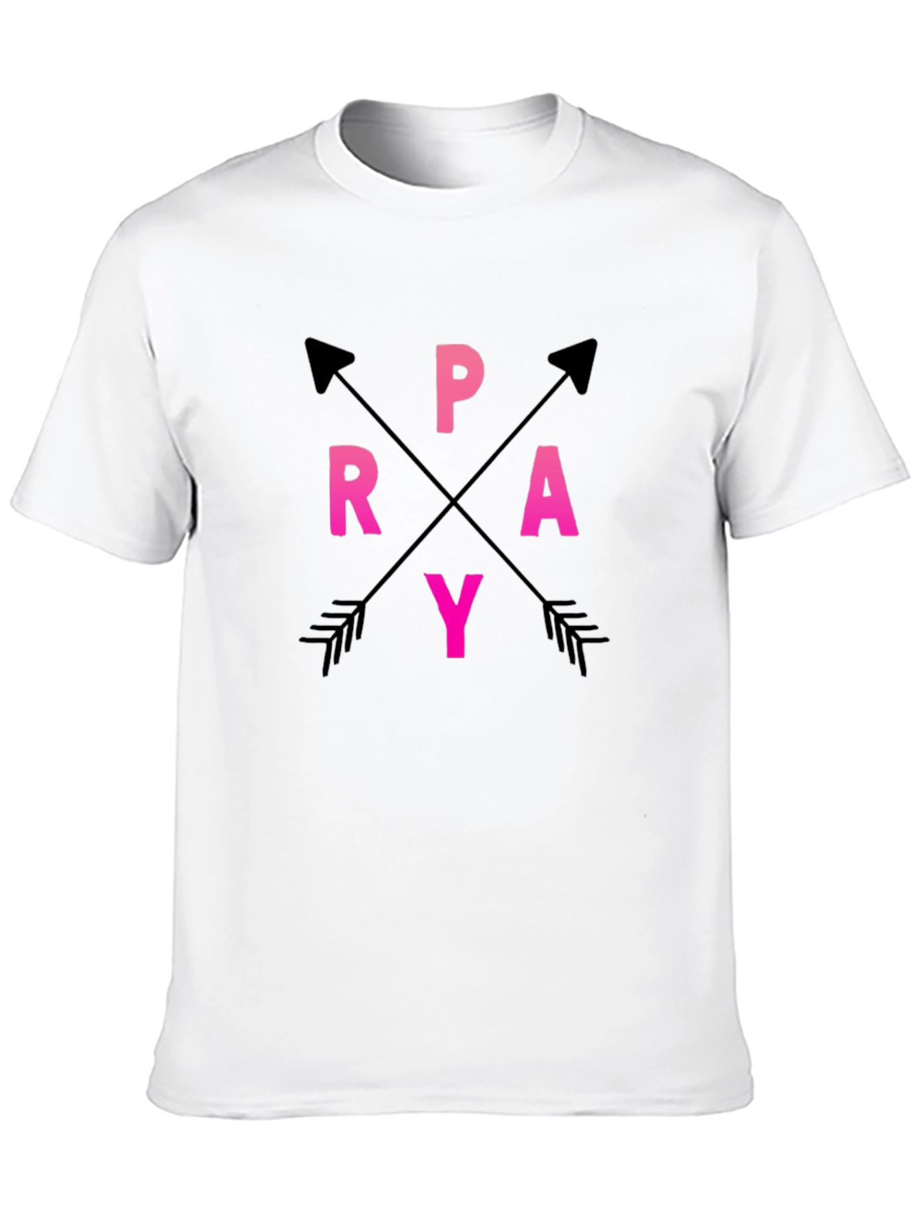 Pray Arrows Graphic T-Shirt - Casual Style