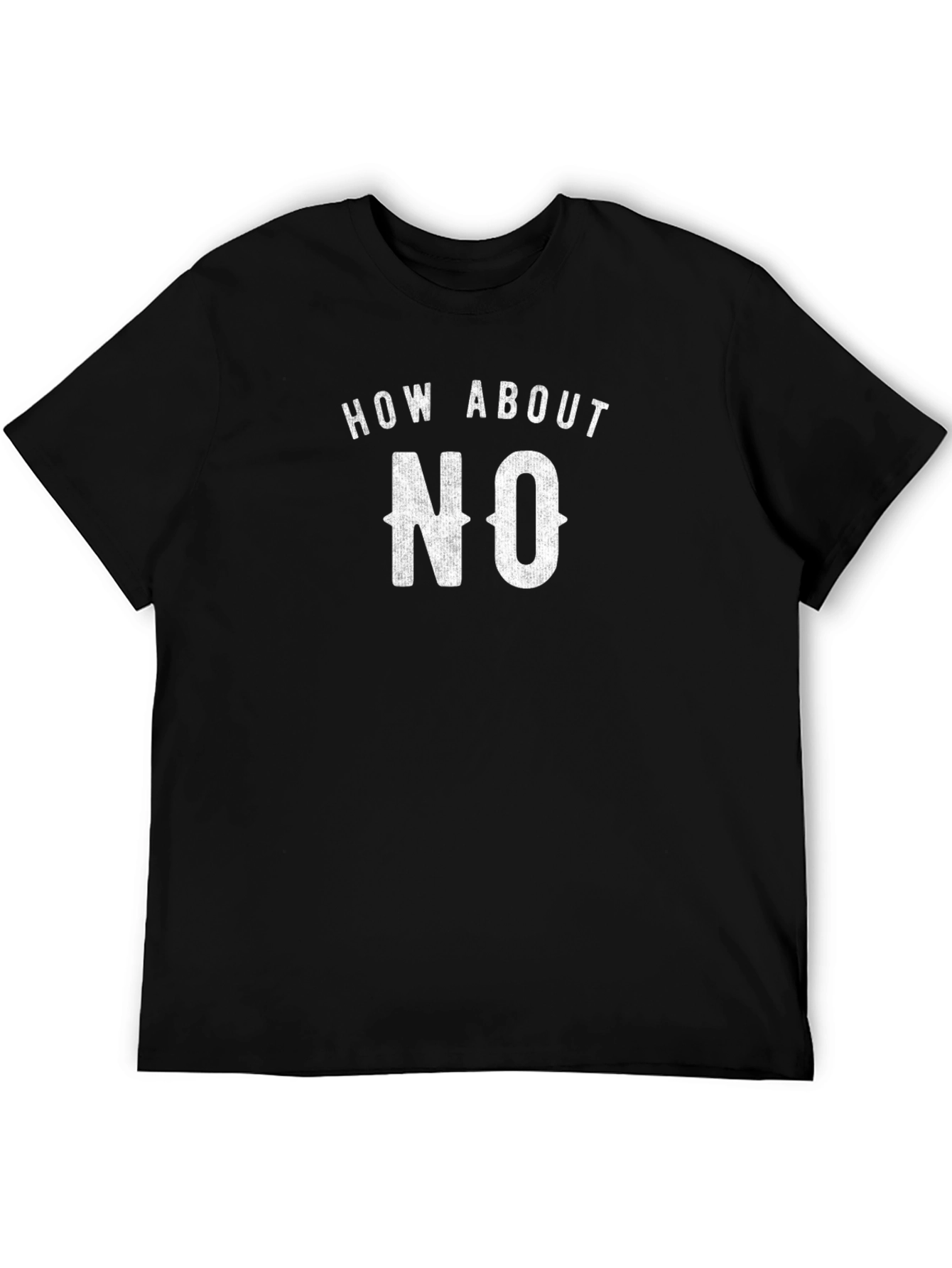 How About NO Black Graphic Tee for Men
