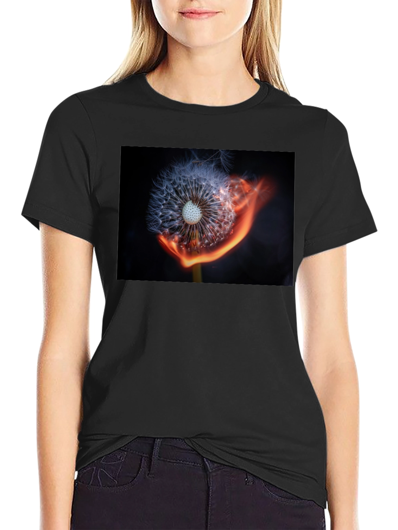 Dandelion Fire Graphic Tee - Unique Design
