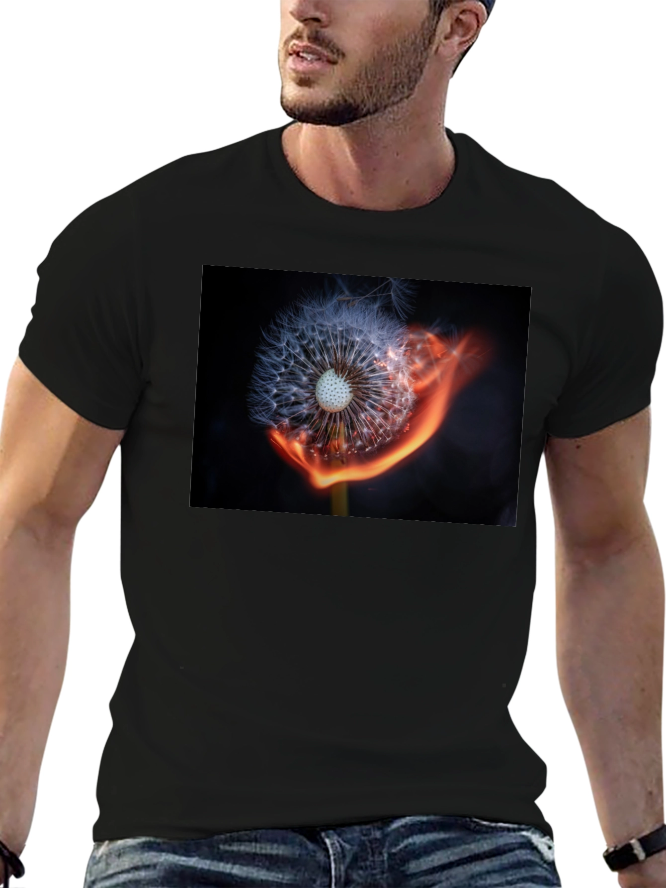 Dandelion Fire Graphic Tee - Unique Design